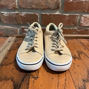 Tan Canvas Sneakers.